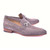 Corrente Crocodile Print Taupe Suede Bit Loafers for Men