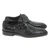 Golden Pass Black Hand-Painted Crocodile Print Monk Strap Dress Shoes for Men
