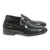 Golden Pass Black Calf Leather Penny Loafers for Men