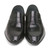 Golden Pass Black Calf Leather Penny Loafers for Men