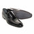 Golden Pass Black Calf Leather Penny Loafers for Men