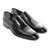 Golden Pass Black Calf Leather Penny Loafers for Men