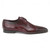 Golden Pass Chaussures Oxford à bout droit et semelle en cuir bordeaux pour hommes