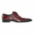 Golden Pass Burgundy Cap Toe Calf Leather Oxford Dress Shoes for Men