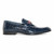 Golden Pass Men's Blue Crocodile Print Calfskin Leather Loafer