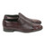 Golden Pass brown calf leather double gore dress shoe, side profile view