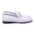 CORRENTE Genuine Ostrich Leather Round Toe Horse Bit White Loafer