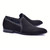 Slip on Corrente en daim uni noir avec clous