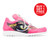 Mauri Solace Genuine Crocodile and Patent Leather Fucsia/ White Graffiti Sneaker With Croc Head For Men