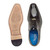Belvedere Biagio Men's Split-Toe Oxfords Black Ostrich / Calf-Skin Leather Shoes