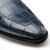 Mezlan Piccolo Blue alligator loafer, close-up of apron toe detail