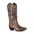 Corral Brown Floral Boots with Black Sequin Inlay