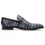 Mauri Purple Patent Grey & Black Eleganter Balera-Stoff und echtes Alligatorleder