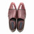 Mario Manzoni Burgundy Genuine Deerskin Leather Double Gore Slip-On Handmade European Formal Dress Shoes for Men