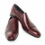Mario Manzoni Burgundy Leather Double Gore Slip-On Dress Shoes for Men
