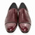 Mario Manzoni Burgundy Leather Double Gore Slip-On Dress Shoes for Men