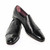 Mario Manzoni Noir Véritable Peau De Cerf Double Gore Slip-On