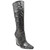 Lady Couture Viva Black Snake 4" Pointed Toe Calf Boots