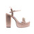 Lady Couture DANCE Silver Platform Sandal With Chain Ornament 