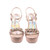 Lady Couture DANCE Silver Platform Sandal With Chain Ornament 