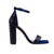 Lady Couture Dalia Marineblaue Sandale mit Strasssteinen und Blockabsatz