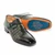 Rubber sole detail of Sigotto Uomo green crocodile print monk strap shoe