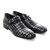 Sigotto Uomo Black Crocodile Print Embossed Monk Strap Buckle Dress Shoes