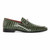 SIGOTTO UOMO Crocodile Print Green Leather Loafer