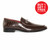 SIGOTTO UOMO Crocodile Print Brown Leather Loafer