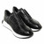 Sigotto uomo sneaker mode en cuir nappa souple italien noir