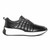 Sigotto Uomo black quilted Italian Nappa leather fashion sneaker, side profile view