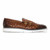 SIGOTTO UOMO Woven Double Buckle Tan Soft Leather Casual Shoes