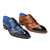 Emilio Franco Martino Blue Combo Embossed Snakeskin/Pasley/Lizard Shoes