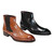 Emilio Franco Giotto Cognac Calf Embossed Leather Boots