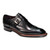 Emilio Franco Riccardo Black Calf Skin Leather Monk Straps Shoes