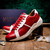 Marco Di Milano LYON Two-Tone Red/White Ostrich and Calfskin Fashion Sneaker