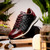 PORTICI Caiman Lizard Wine/Black Sneakers