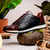 PORTICI Caiman Lizard Wine/Black Sneakers