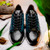 PORTICI Caiman Lizard Blue/Black Sneakers