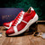 LYON II Ostrich and Calfskin Red/White Sneakers