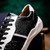LYON II Ostrich and Calfskin Black/White Sneakers