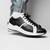 LYON II Ostrich and Calfskin Black/White Sneakers