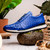 SCANNI Electric Blue Ostrich Quill Sneakers