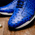 SCANNI Electric Blue Ostrich Quill Sneakers