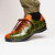 SAULO Alligator/Ostrich Green Fashion Sneakers