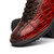 SAULO Alligator/Ostrich Cognac Fashion Sneakers