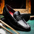 Marco Di Milano Hugo Lizard And Calfskin Black Bit Loafers