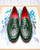 Marco Di Milano Aubiere Forest Green Ostrich Loafers