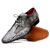 Marco Di Milano Anzio Derby Newspaper/Grey Alligator And Calfskin Shoes