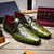 Marco Di Milano Anzio Derby  Green Alligator And Calfskin Shoes Marco Di Milano Anzio Derby  Green Alligator And Calfskin Shoes